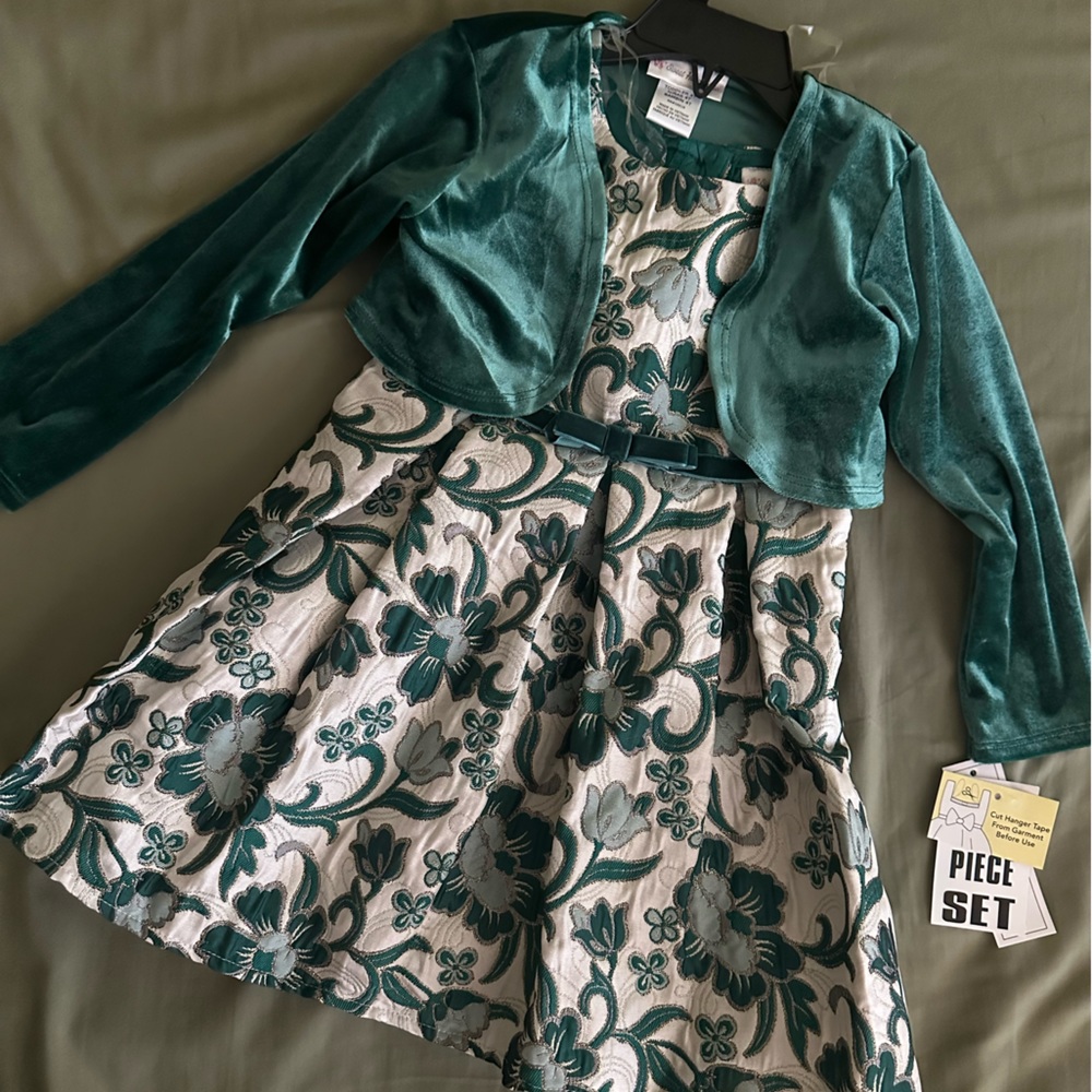 Sweet Heart Rose 2-piece Dress/Bandero (Sz 4T)